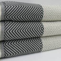 Turkish Blanket, Black Blanket, Turkish Bedspread, Hnadmade Blanket, Home Decor, Bed Cover, Throws, Soft Blanket, 75x91, Turkish Towel, B3-Dreamb - thumbnail 3