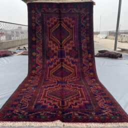 3x7 Hand-Knotted Afghan Runner Rug - Wool Tribal Hallway Carpet Boho Long Oriental For Entryway & Kitchen Gift - thumbnail 2