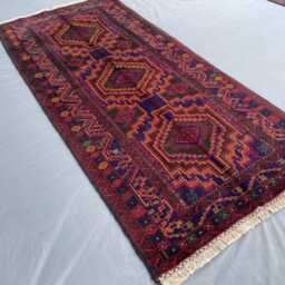 3x7 Hand-Knotted Afghan Runner Rug - Wool Tribal Hallway Carpet Boho Long Oriental For Entryway & Kitchen Gift - thumbnail 3