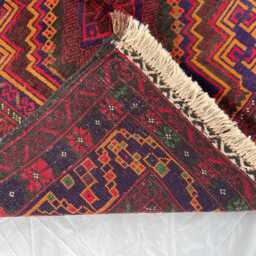 3x7 Hand-Knotted Afghan Runner Rug - Wool Tribal Hallway Carpet Boho Long Oriental For Entryway & Kitchen Gift - thumbnail 4