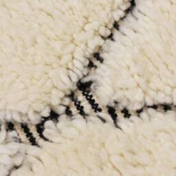 Summer Sale Large Berber Runner - 294 X 75 cm Handmade Beni Ouarain Rug, Handwoven Wool, Bohemian One Of A Kind, White Shaggy Rug - thumbnail 4