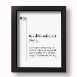 Transparent Mathematician Definition Print Maths Teacher Gift Science Dorm Wall Art Decor - thumbnail 3