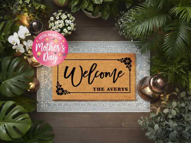 Personalised Family Name Doormat - Custom Welcome Mat - image 1