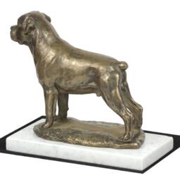 Rottweiler, Dog White Marble Base Statue, Limited Edition, Artdog. Made Of Cold Cast Bronze. Perfect Gift. Limited Edition - thumbnail 2