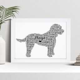 Personalised Cockapoo Word Art Print, Custom Wall Framed Picture Gift Nl - thumbnail 1