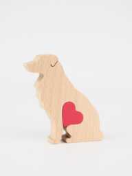 Personalized Australian Shepherd Wooden Figurine, Minimalistic Dog Memorial Keepsake, Dog Mum Custom Made Gift - thumbnail 1