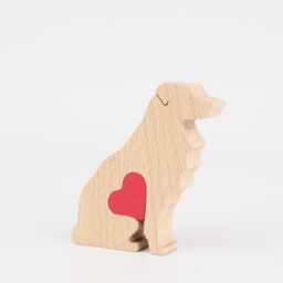 Personalized Australian Shepherd Wooden Figurine, Minimalistic Dog Memorial Keepsake, Dog Mum Custom Made Gift - thumbnail 3