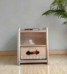 Tieetdye Side End Table With Aviator Style Aluminum Finish - thumbnail 1