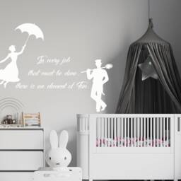 Mary Poppins Quote Wall Decal Nursery Cartoon Art 01Mp - thumbnail 3