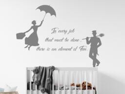 Mary Poppins Quote Wall Decal Nursery Cartoon Art 01Mp - thumbnail 1