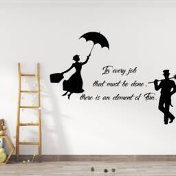 Mary Poppins Quote Wall Decal Nursery Cartoon Art 01Mp - thumbnail 2