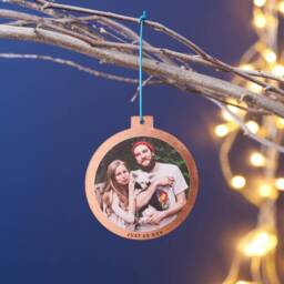 Personalised Solid Copper Photo Christmas Bauble - thumbnail 1