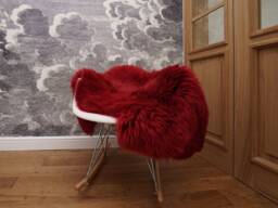 Sheepskin Burgundy X Throw Genuine Leather Red Sheep Skin Decorative Rug Brown Comfy Cozy Rug Gray Rugs Carpet Outdoor Cheap - thumbnail 1