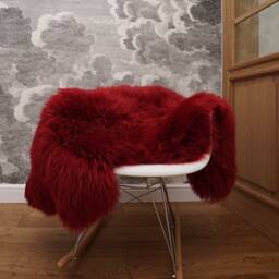Sheepskin Burgundy X Throw Genuine Leather Red Sheep Skin Decorative Rug Brown Comfy Cozy Rug Gray Rugs Carpet Outdoor Cheap - thumbnail 3