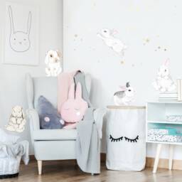 Bunnies Wall Decal, Decor For Children, Sticker, Removable Bunny Rabbit Kids Room Decoration