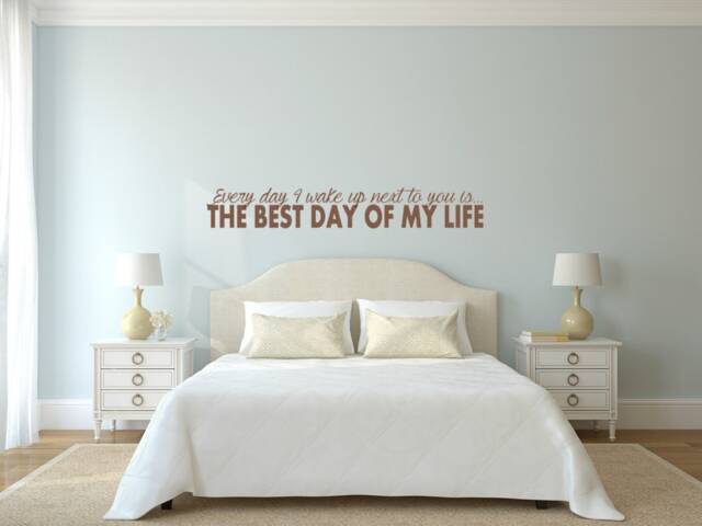 Best Day Of My Life Vinyl Wall Decal - Romantic Quote - image 1