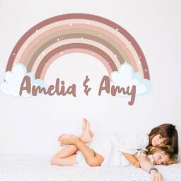 Rainbow Wall Sticker , Name Decal Gifts Personalised Art Decor Sign Playroom Decoration Unicorn Boho - thumbnail 3