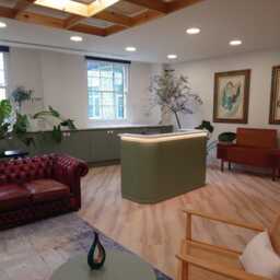 Custom Modern Reception Desk - Curved Front Bar Counter Handmade