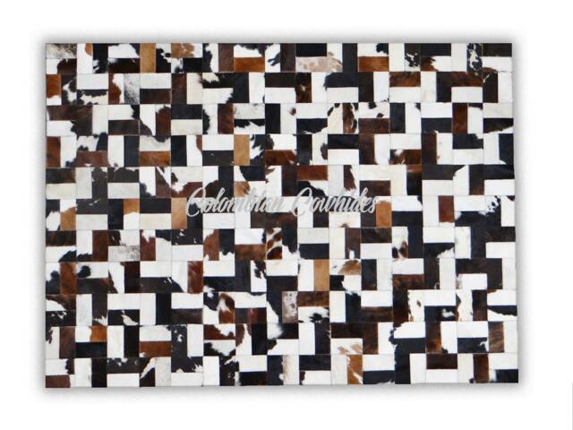 Patchwork Cowhide Rug High Quality 5.5 Ft X 4.2 - image 1