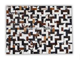 Patchwork Cowhide Rug High Quality 5.5 Ft X 4.2 - thumbnail 1
