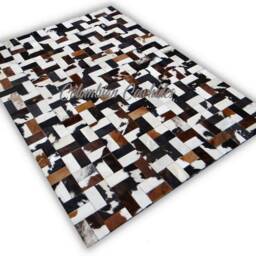 Patchwork Cowhide Rug High Quality 5.5 Ft X 4.2 - thumbnail 3