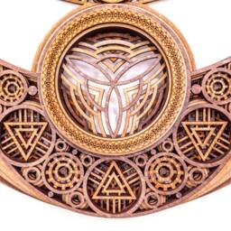 Mandala Moon Sun Wood Art Laser Cut Wall Decor - thumbnail 4