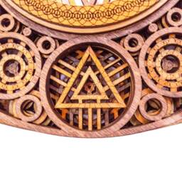 Mandala Moon Sun Wood Art Laser Cut Wall Decor - thumbnail 3