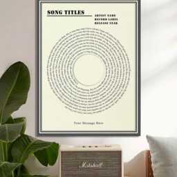 Personalized Song Lyrics Print, Custom Music Poster, Anniversary Gift - thumbnail 2