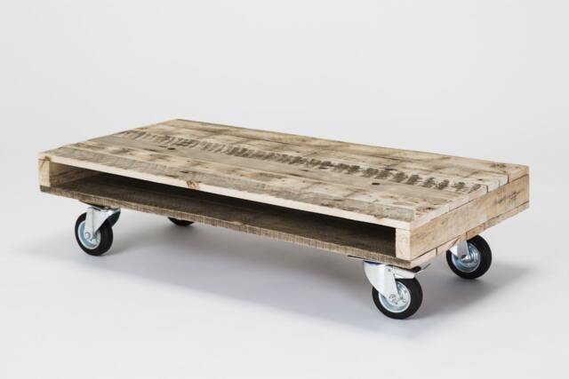 Pallet Coffee Table On Wheels - image 1
