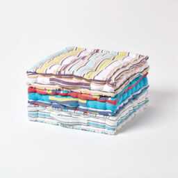 Cotton Striped Floor Cushion Seat Pad Large Boho Chair - thumbnail 1