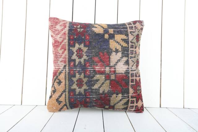 16x16 Kilim Pillow Cover Turkish Bohemian Cushion - image 1