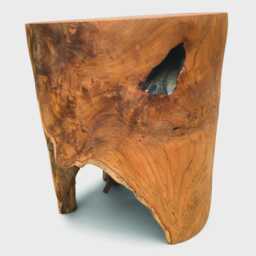 Solid Teak Root Side Table 40cm - Handmade Indoor & Outdoor - thumbnail 2