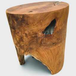 Solid Teak Root Side Table 40cm - Handmade Indoor & Outdoor - thumbnail 3