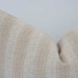 Reese -- Beige Stripe Pillow Cover Tan Modern Farmhouse Neutral Warm Spring Minimalistic - thumbnail 3