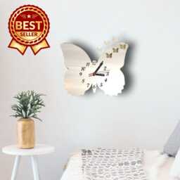 Frilly Butterfly Acrylic Clock - Many Colours Available - Bespoke Shapes & Sizes Made