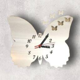Frilly Butterfly Acrylic Clock - Many Colours Available - Bespoke Shapes & Sizes Made - thumbnail 2