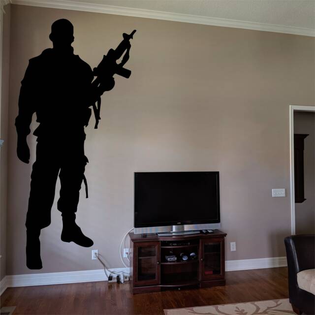 Curated visual reference: Army Man Vinyl Wall Art Decal Sticker Transfer Mural Removable Photo Inspiration