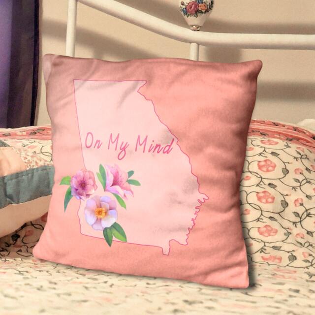 Georgia On My Mind- State Pride Floral Pillow 20