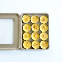 Citrus Soy Tealight Candles Hand Poured With Calendula - Set Of 12 - thumbnail 2