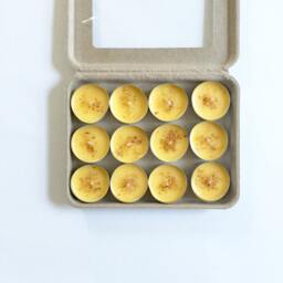 Citrus Soy Tealight Candles Hand Poured With Calendula - Set Of 12 - thumbnail 3