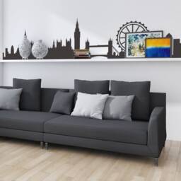 London City Skyline Vinyl Wall Decal - Living Room Mural Sticker Decor, Bedroom Silhouette- 199 - thumbnail 3