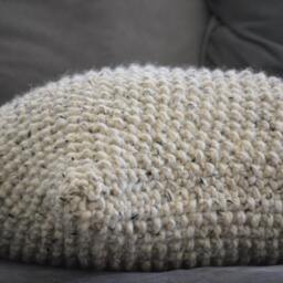 Knit Pillow Cover, Decorative Knitted Throw Pillow, Chunky Oatmeal Cover Handmade in Usa - thumbnail 2