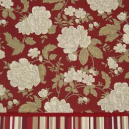 Dark Red Floral Valance 17x54 - Madison Avenue Curtain Custom Window Treatment Dressing Drapes Home D??cor Jobs - thumbnail 2