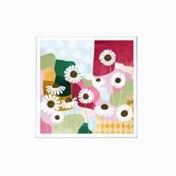 Look On The Bright Side Print, Flower, Abstract Art, Painting, Square Australian Wall Decor, Art - thumbnail 3