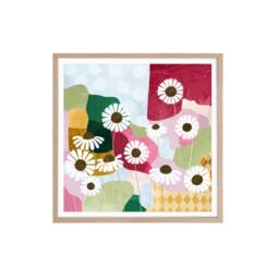 Look On The Bright Side Print, Flower, Abstract Art, Painting, Square Australian Wall Decor, Art - thumbnail 2