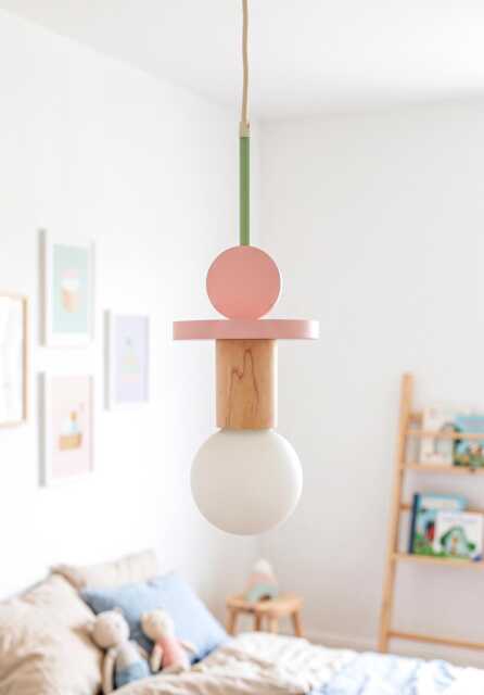 Kids Room Decor Hanging Lamp, Nursery Pendant Light, Baby Lamp Shade - image 1