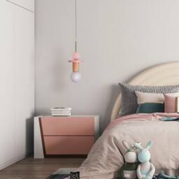 Kids Room Decor Hanging Lamp, Nursery Pendant Light, Baby Lamp Shade - thumbnail 2