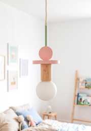 Kids Room Decor Hanging Lamp, Nursery Pendant Light, Baby Lamp Shade - thumbnail 1