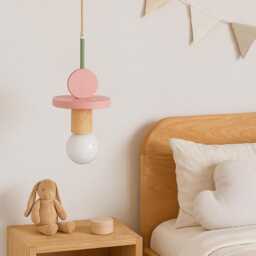 Kids Room Decor Hanging Lamp, Nursery Pendant Light, Baby Lamp Shade - thumbnail 2