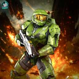 Covenant Breaker - Sci-Fi Super Soldier Last Defender Master Chief Resin Figure 16K - thumbnail 2
